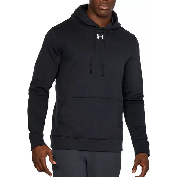 NWT Under Armour UA Rival Fleece Men's Team Hoodie in Black size Large - Picture 1 of 5